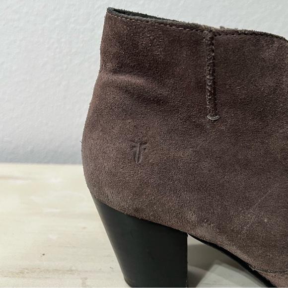 Frye Grey Suede Jennifer Ankle Boots - Picture 4 of 9